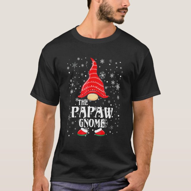 T-shirt The Papaw Gnome Matching Family Group Christmas Pa (Devant)