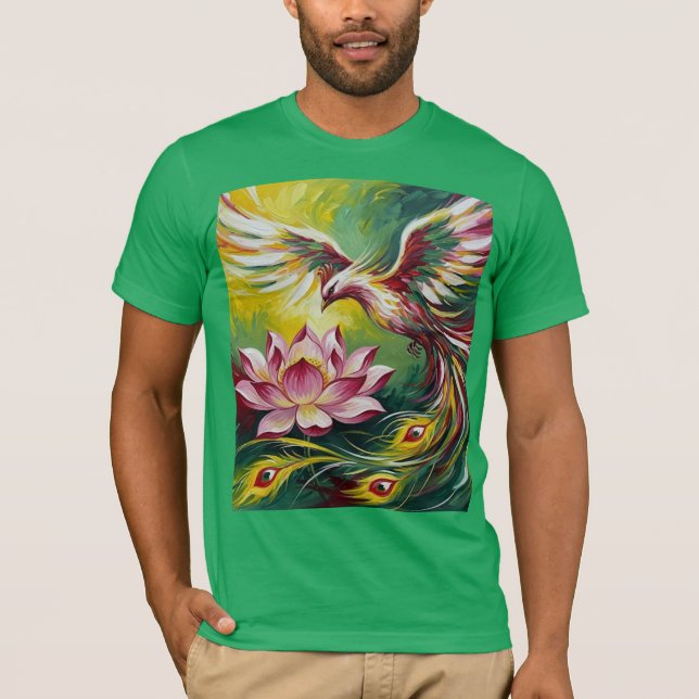 T-shirt The phoenix and the Sacred Lotus (Devant)