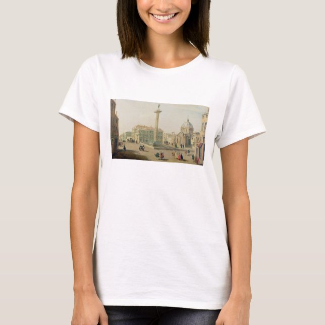T-shirt The Piazza Colonna, Rome (Devant)