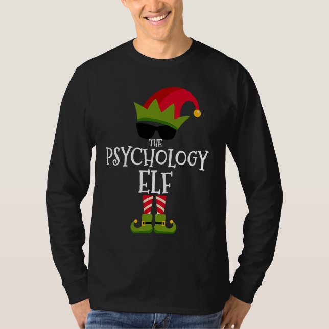 T-shirt The Psychology Elf Matching Family Group Christmas (Devant)