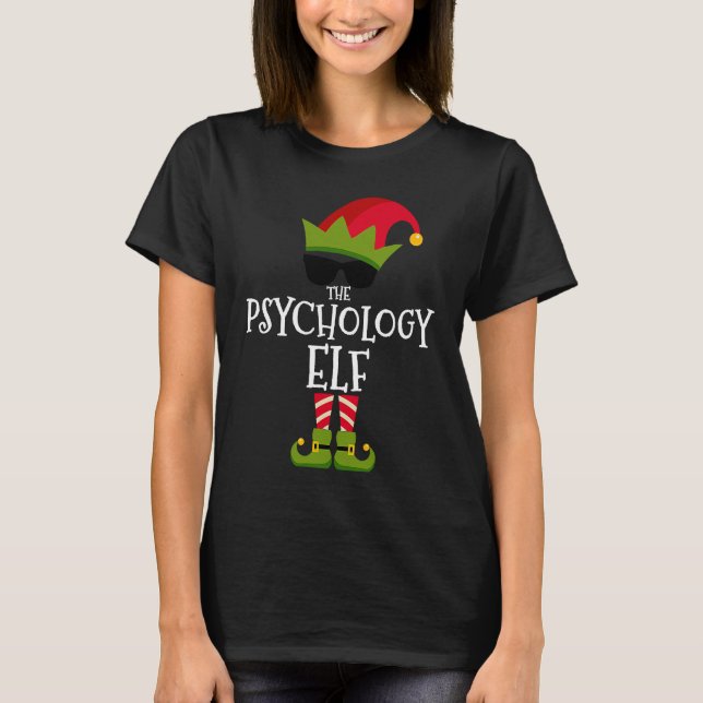 T-shirt The Psychology Elf Matching Family Group Christmas (Devant)
