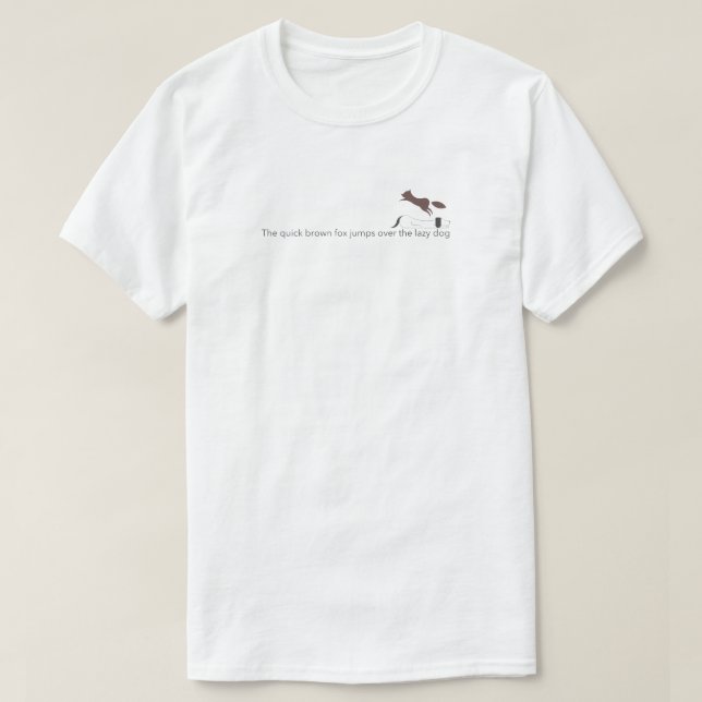 T-shirt The quick brown fox jumps over the lazy dog (Design devant)