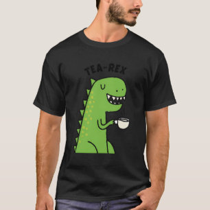 T-shirt Thé Rex Dinosaure Boire Thé Cute Tyrannosaurus J