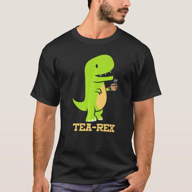 T-shirt Thé Rex Dinosaure Thé Boisson Dino Fossiles (Devant)