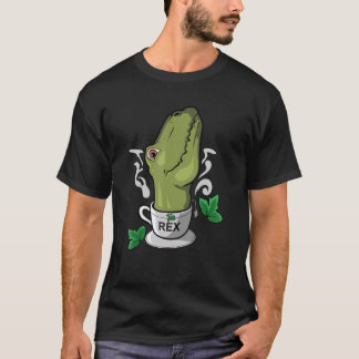 T-shirt Thé Rex Thé Temps Thé Buveur Dinosaure