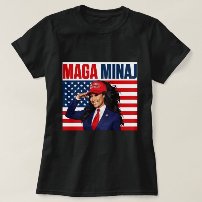 T-shirt The Rise Of  Maga Minaj And Trump (Design devant)