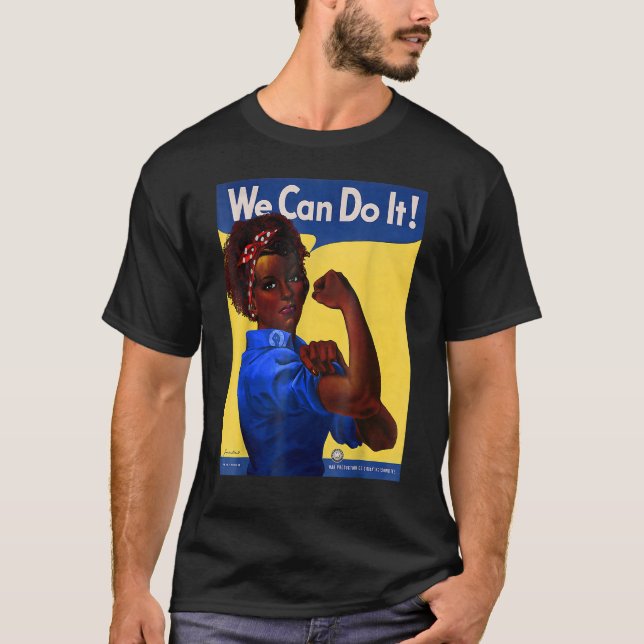 T-shirt The Riveter Black History Queen Melanin Afro Afric (Devant)