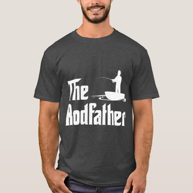 T-shirt The Rodfather Funny Fishing for Fisherman Gift (Devant)
