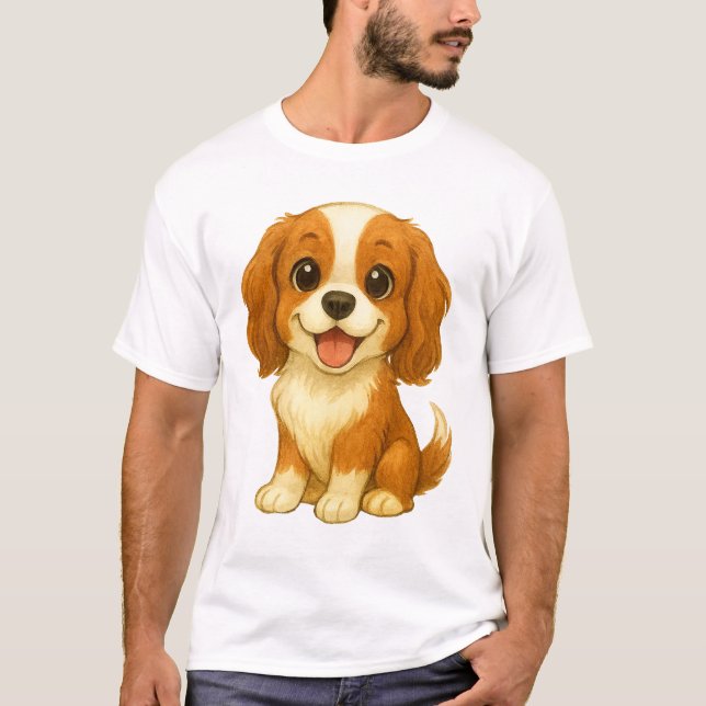 T-shirt The Royal Heart-Stealer: Cavalier King Charles (Devant)