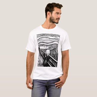 T-shirt The Scream by Edvard Munch – Black Line Art