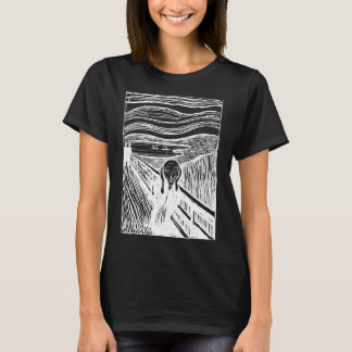T-shirt The Scream by Edvard Munch – White Line Art 