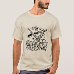 T-shirt The Sharp Edge Graphisme éclair de barbier d'anc