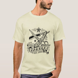 T-shirt The Sharp Edge Graphisme éclair de barbier d'anc