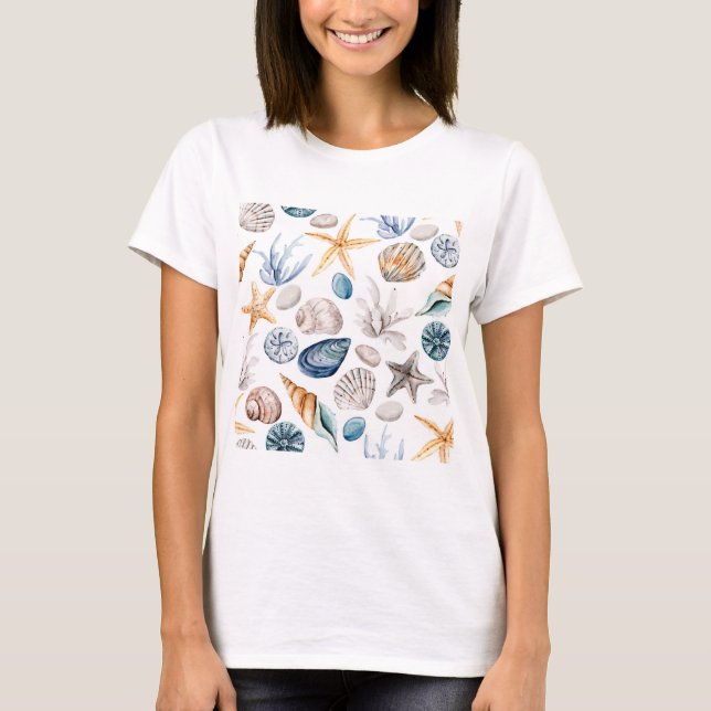 T-shirt the shells of the sea (Devant)