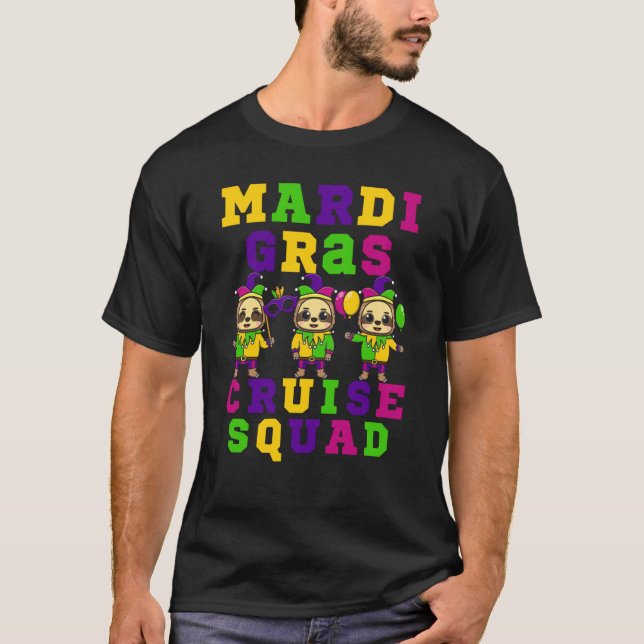 T-shirt The Shenanigans begin Sloth 2023 Mardi Gras Cruise (Devant)