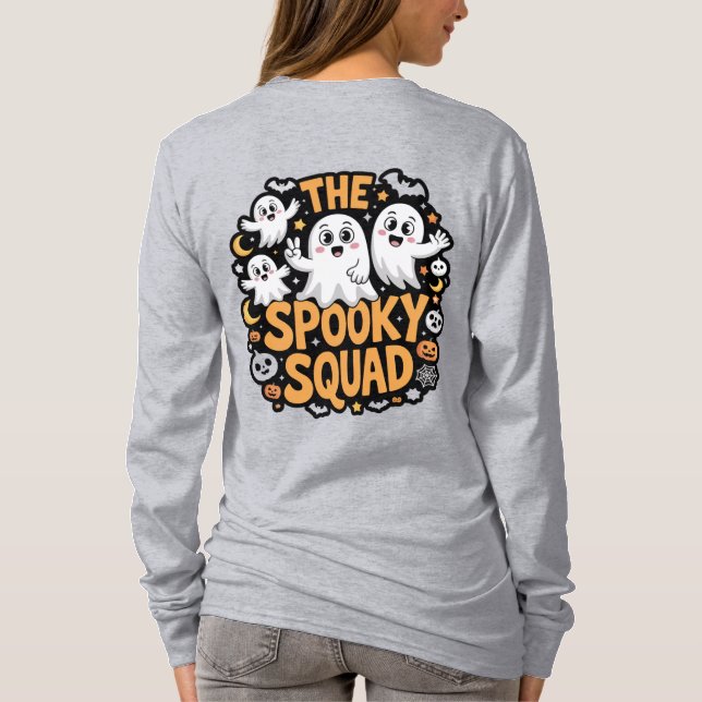 T-shirt The Spooky Squad – Cute Happy Ghost Halloween art (Dos)
