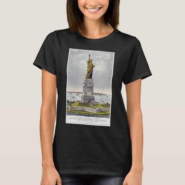 T-shirt The Statue of Liberty, The Great Bartholdi Statue (Devant)