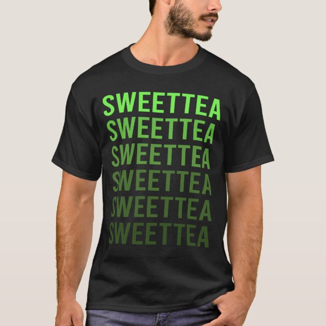 T-shirt Thé sucré à dégradé vert (Devant)