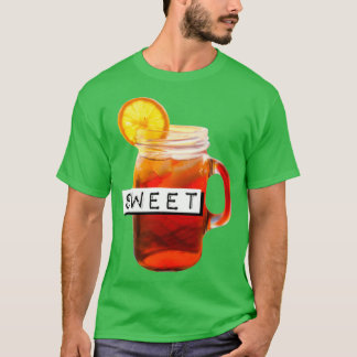 T-shirt thé sucré glace thé noir citron wedge boisson et n