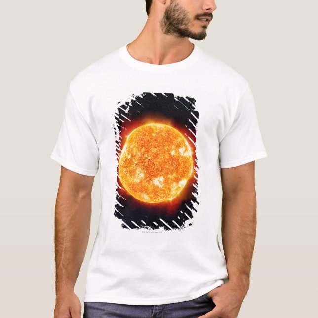 T-shirt The Sun montrant les éruptions chromosphériques (Devant)