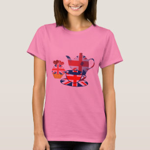 T-shirt Thé-temps anglais, cadeaux d'art d'Union Jack
