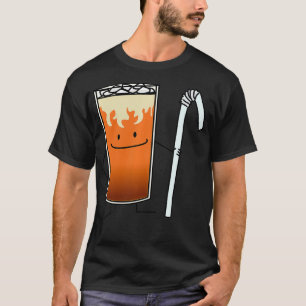 T-shirt Thé Thai Iced Bendy Paille Bon Boisson Thaïlande