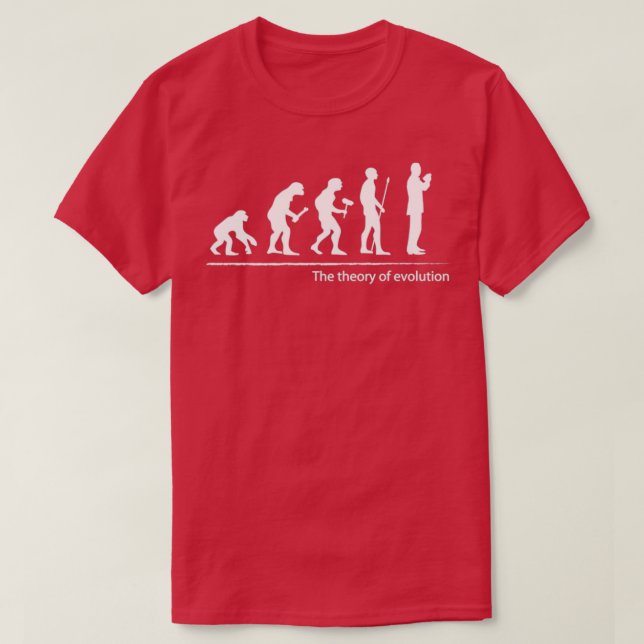 T-shirt The theory of evolution bartender (Design devant)