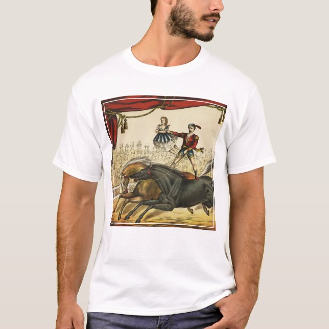 T-shirt The Two Horse Act, Circus Performance, vers 1874. (Devant)