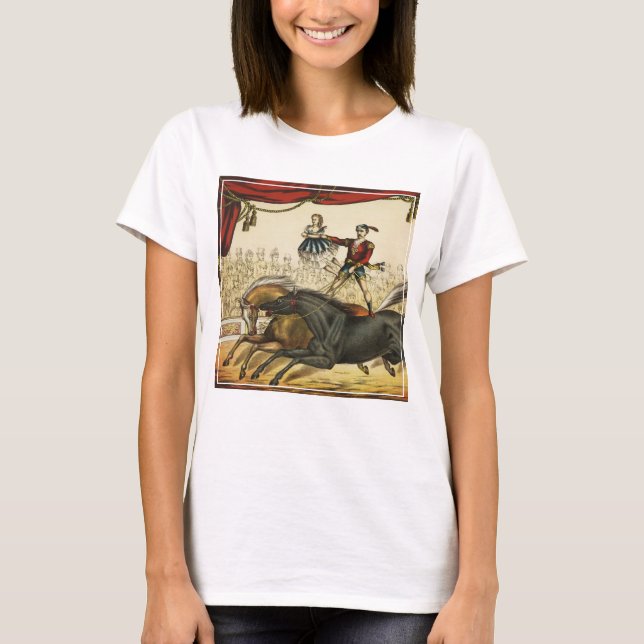 T-shirt The Two Horse Act, Circus Performance, vers 1874. (Devant)