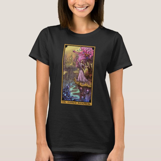 T-shirt The Underworld Goddess The Fool Tarot Card Pagan W (Devant)