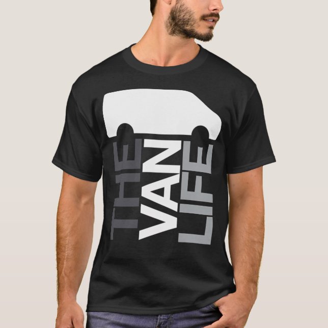 T-shirt The Van Life Logo  Greyscale (Devant)