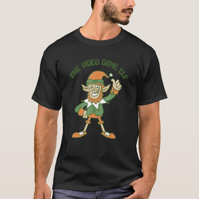 T-shirt The Video Game Elf Cute Ugly Christmas Sweater (Devant)