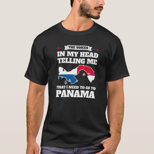 T-shirt the voice in head telling me Panama Panama Panamia (Devant)