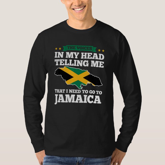 T-shirt the voices in head telling Jamaica Jamaican Jamaic (Devant)