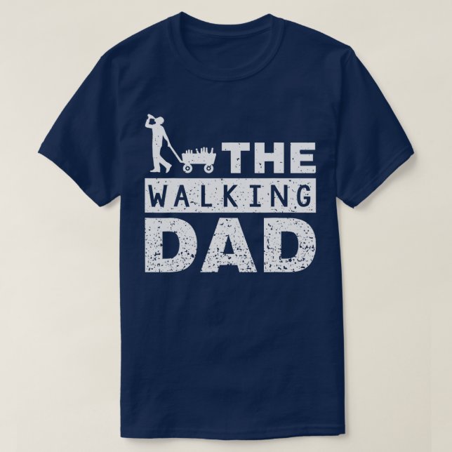 T-shirt The Walking Dad Fathers Day Running Drink Son Chil (Design devant)
