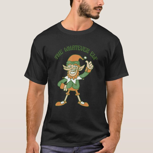 T-shirt The Whatever Elf Cute Ugly Christmas Sweater (Devant)