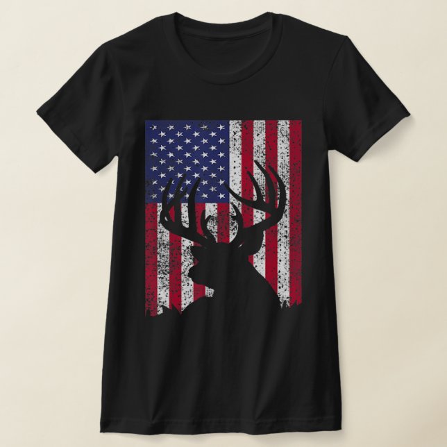 T-shirt The Whitetail Hunter American Fla (Poser)