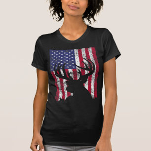 T-shirt The Whitetail Hunter American Fla