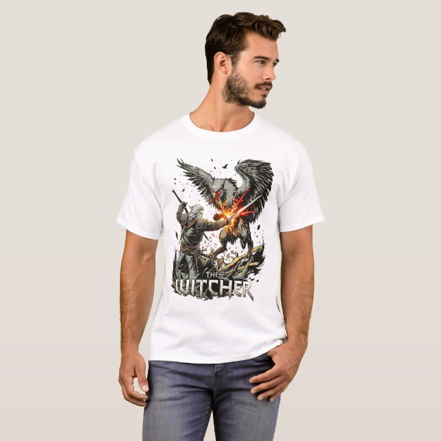 T-shirt The Witcher Monster Hunter - T-Shi, guerrier de l' (Devant entier)