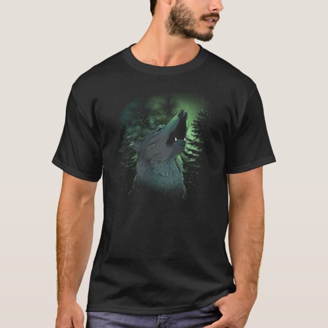 T-shirt The wolf's breast in nature at (Devant)
