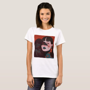 T-shirt The woman and the crow