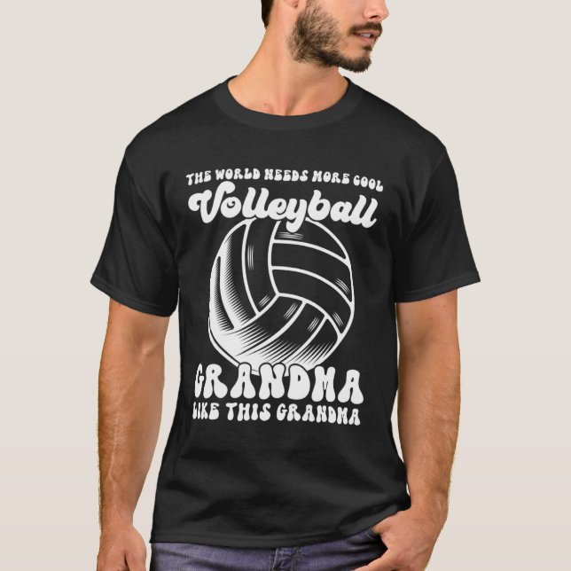T-shirt the world needs more cool volleyball grandma grand (Devant)