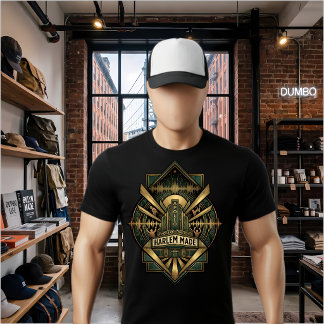 T-shirt Théâtre Apollo Harlem Art Déco Or Musique NYC