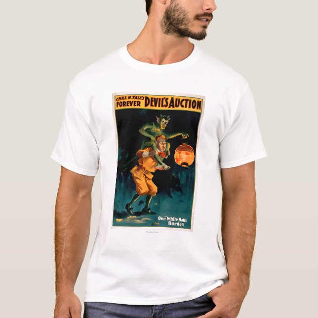 T-shirt Théâtre de la charge d'homme blanc de la vente aux (Devant)