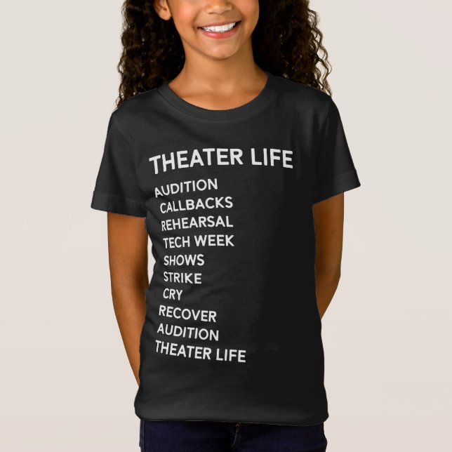 T-Shirt Théâtre drôle de Broadway de côté jardin de côté (Devant)