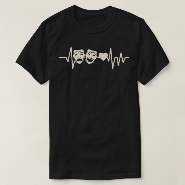 T-shirt Théâtre Heartbeat Théâtre Nerd Drama Lover (Design devant)