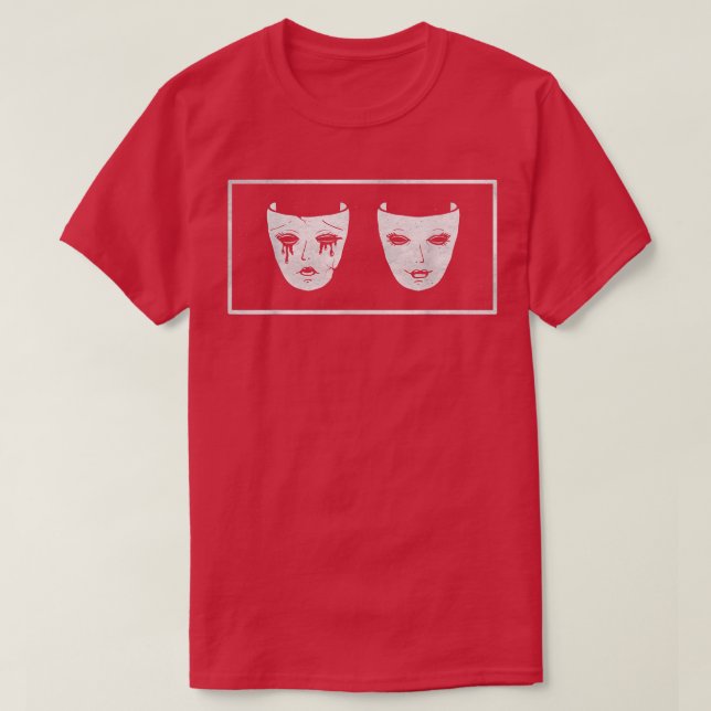 T-shirt Théâtre Masque Drame Comédie Et Tragédie Grunge So (Design devant)