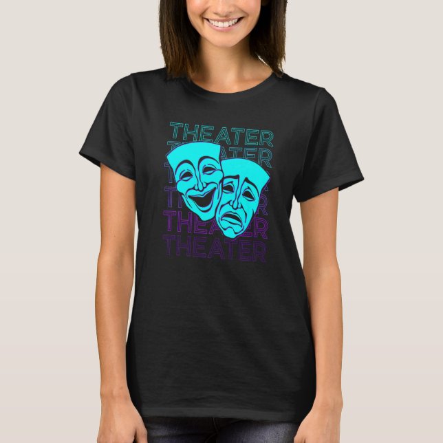 T-shirt Théâtre Masques Retro (Devant)