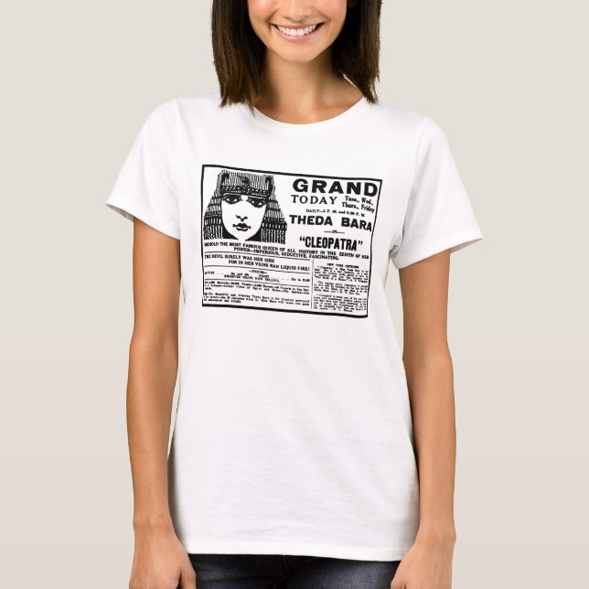 T-shirt Theda Bara CLEOPATRA 1918 (Devant)