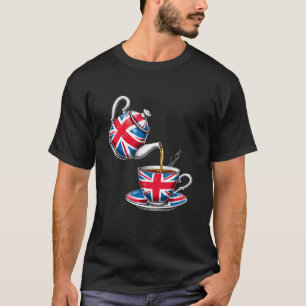 T-shirt Théière britannique et tasse à thé britannique Uni